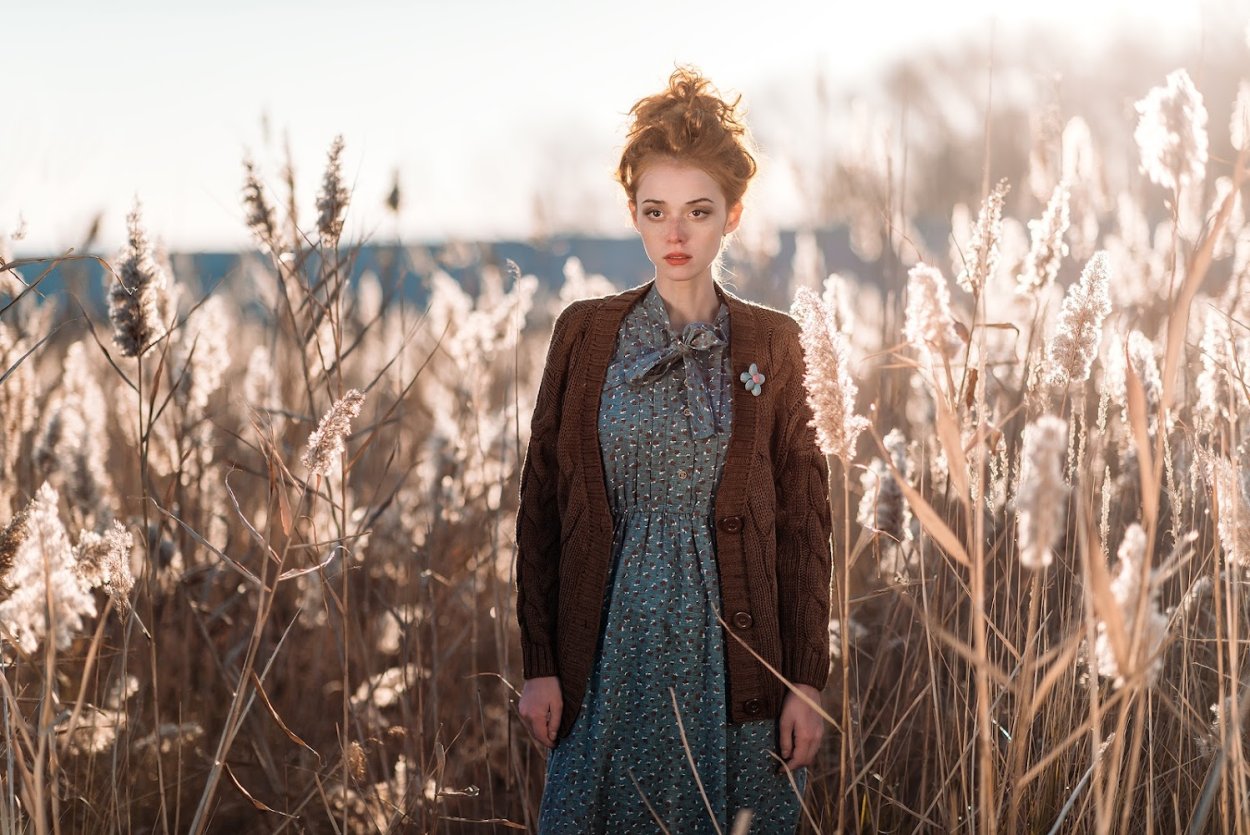 Фэшн съемка в поле
