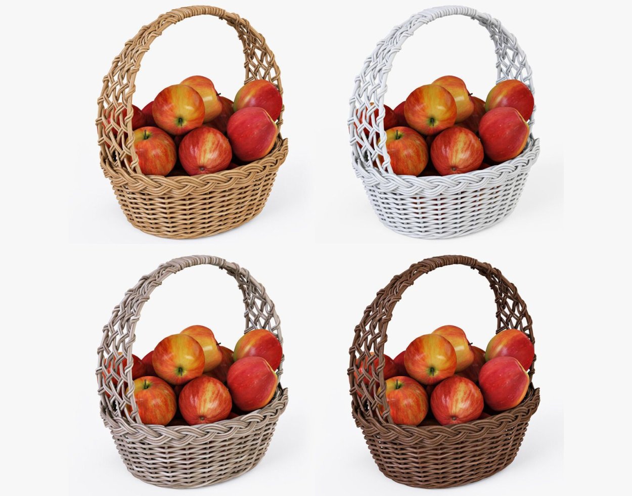 Плетеная корзина с яблоками