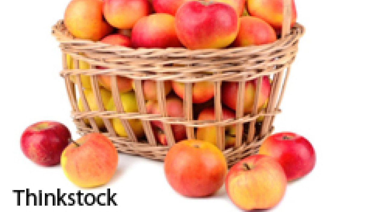 Корзина яблок Люкс