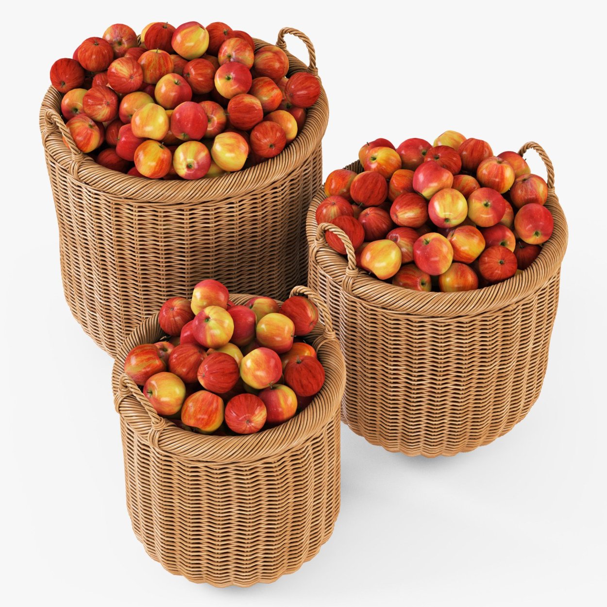 Плетеная корзина с яблоками