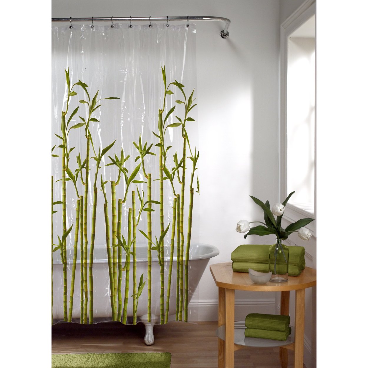 Штора для ванной бамбук