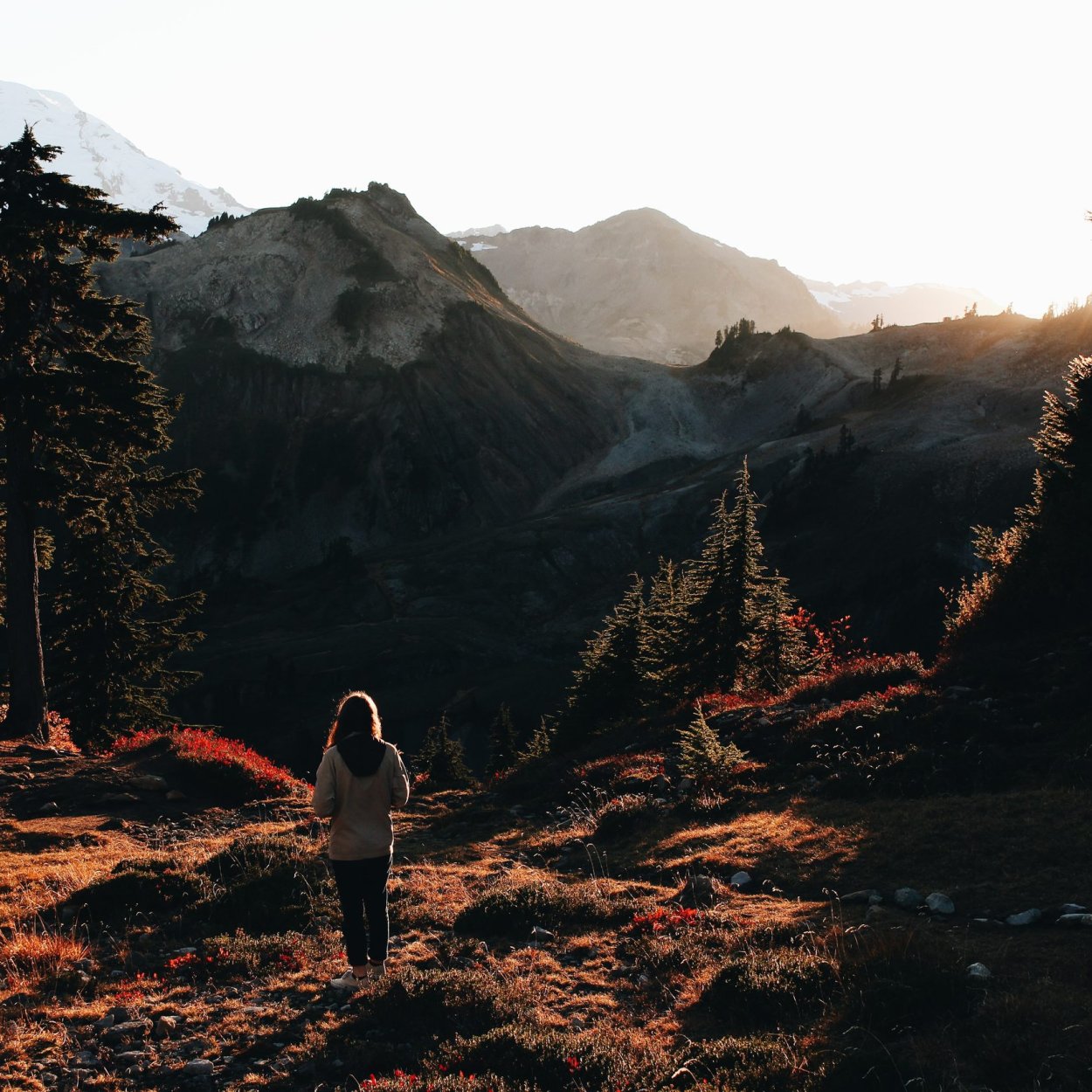 Девушка в горах