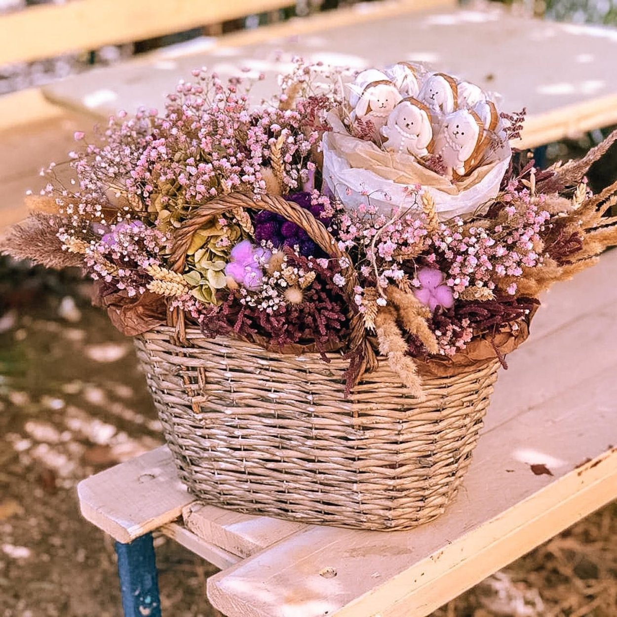 Корзинка из сухоцветов