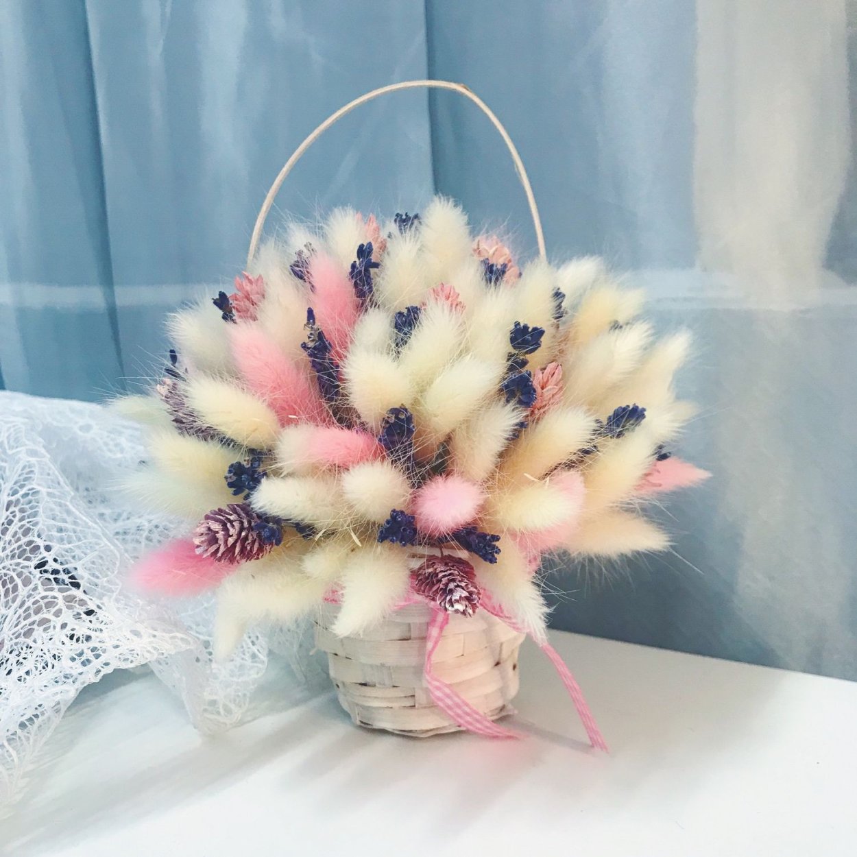 Сухоцветы лагурус композиции