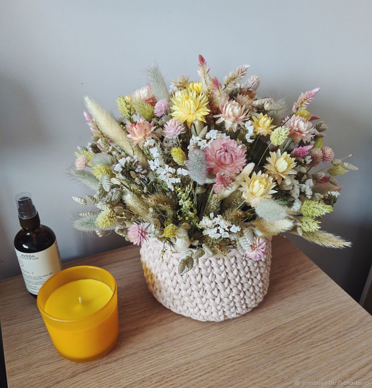 Корзина с сухоцветами