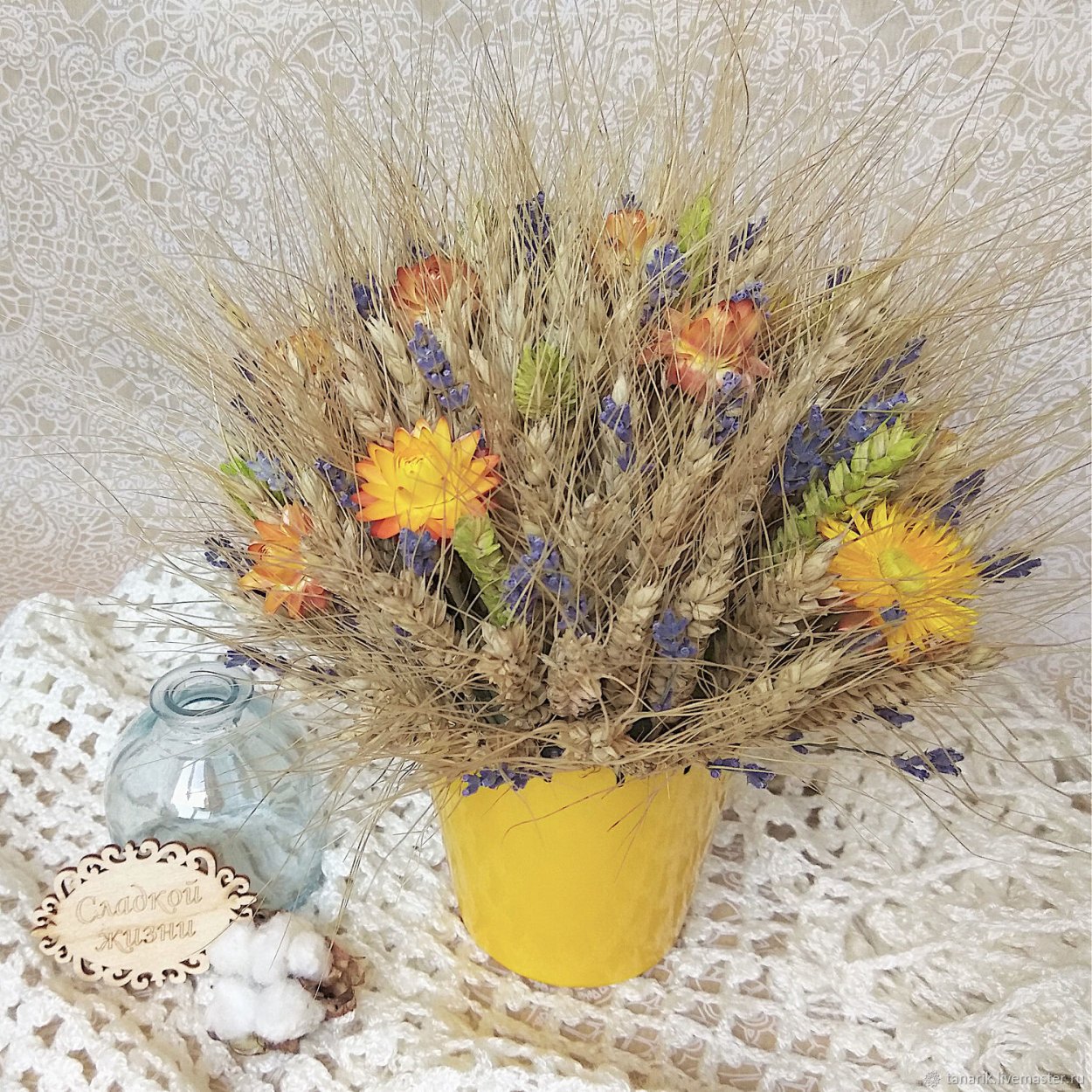 Букет сухоцветов "пшеница"