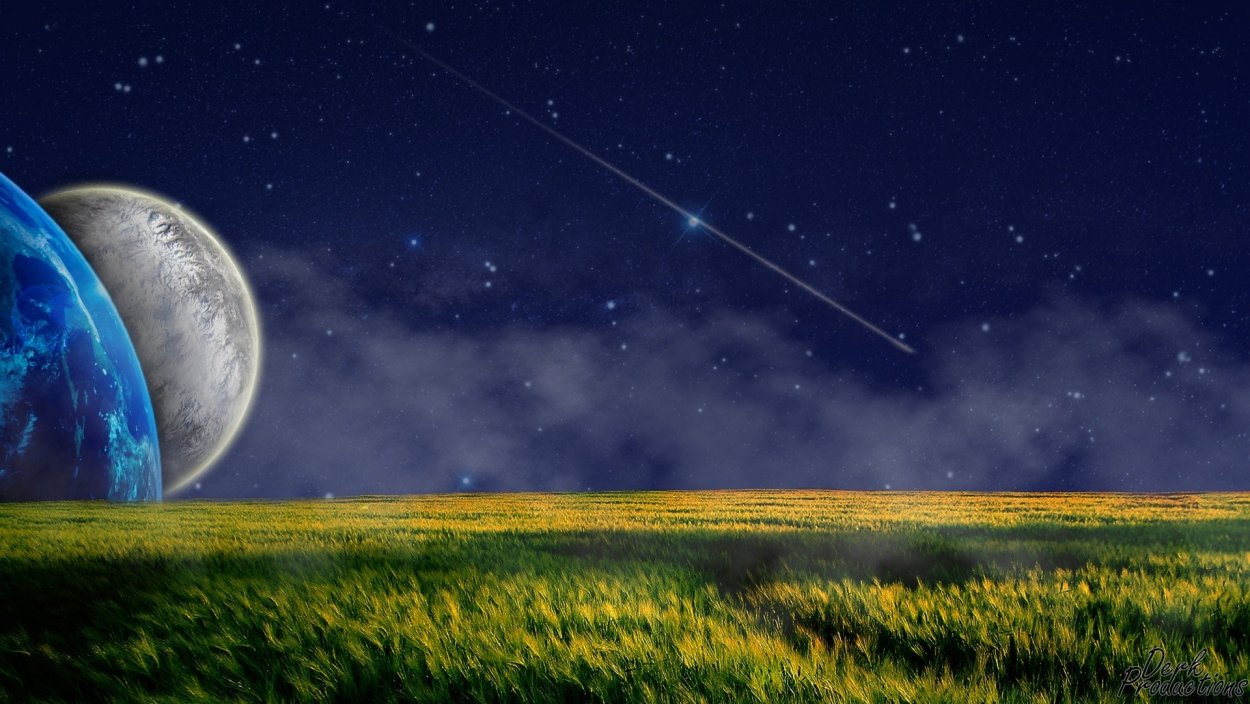 Ночное небо с планетами