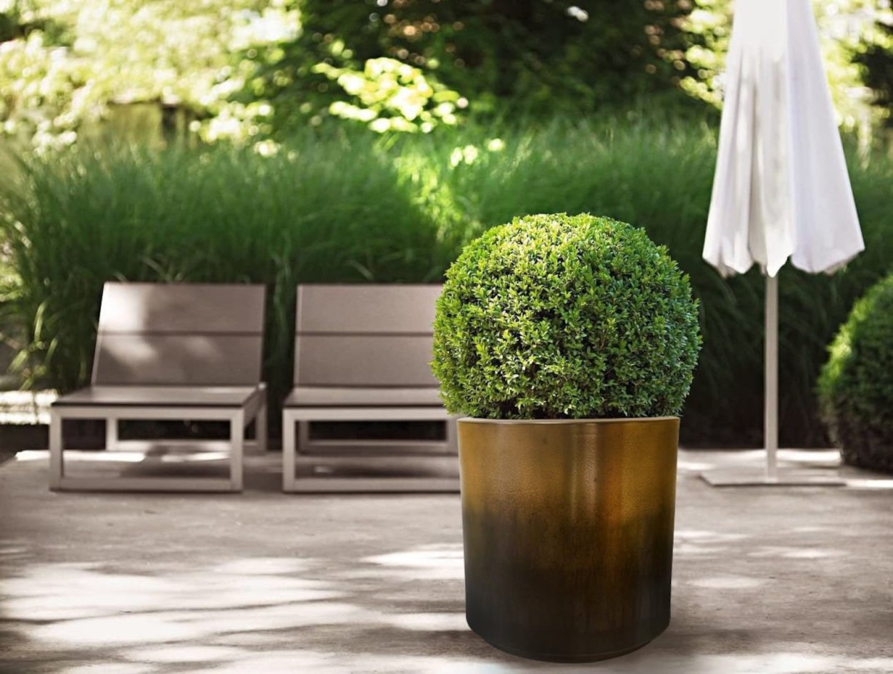 Кашпо Лечуза кашпо Cube Cottage 40 мокко