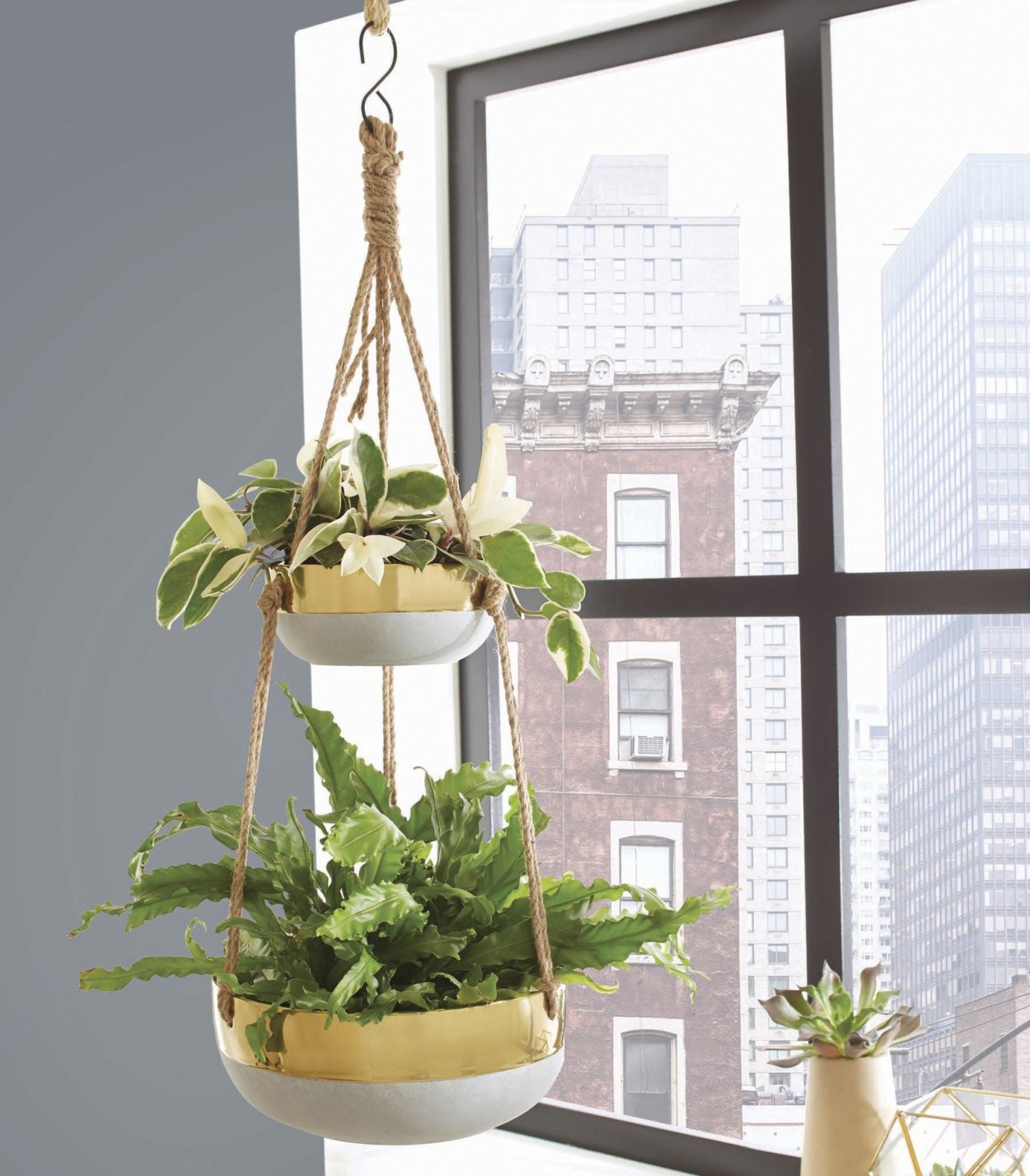 Кашпо подвесное двойное