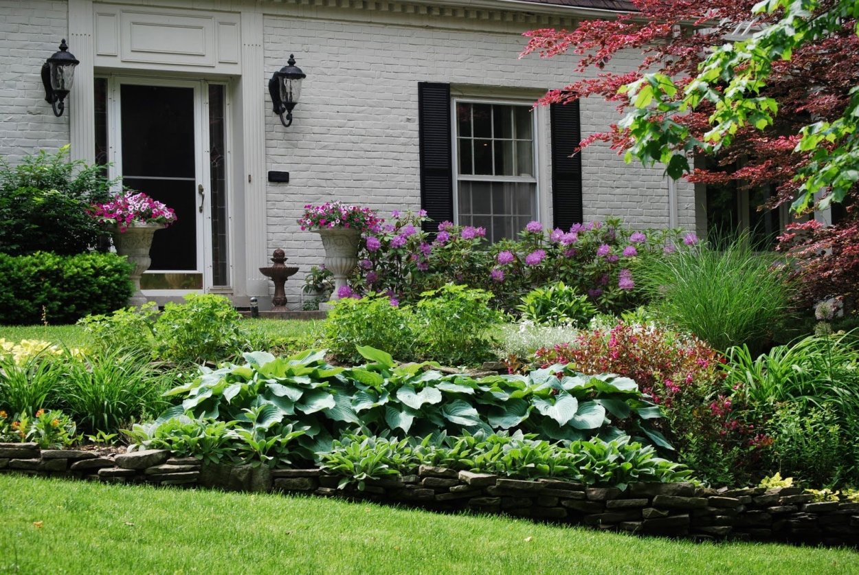 Миксбордер у крыльца