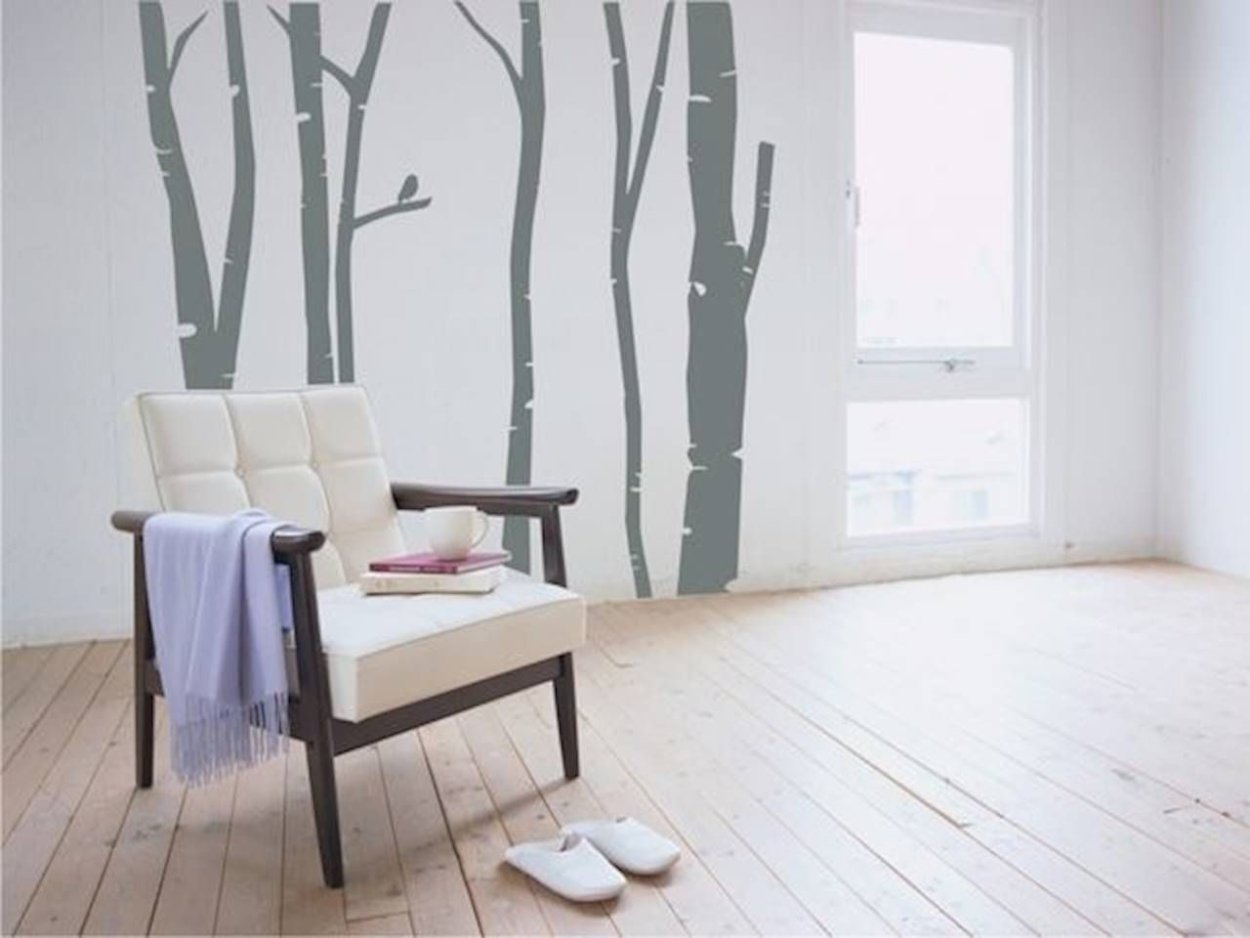 Имитация березы в интерьере