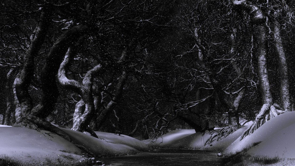 Страшный зимний лес