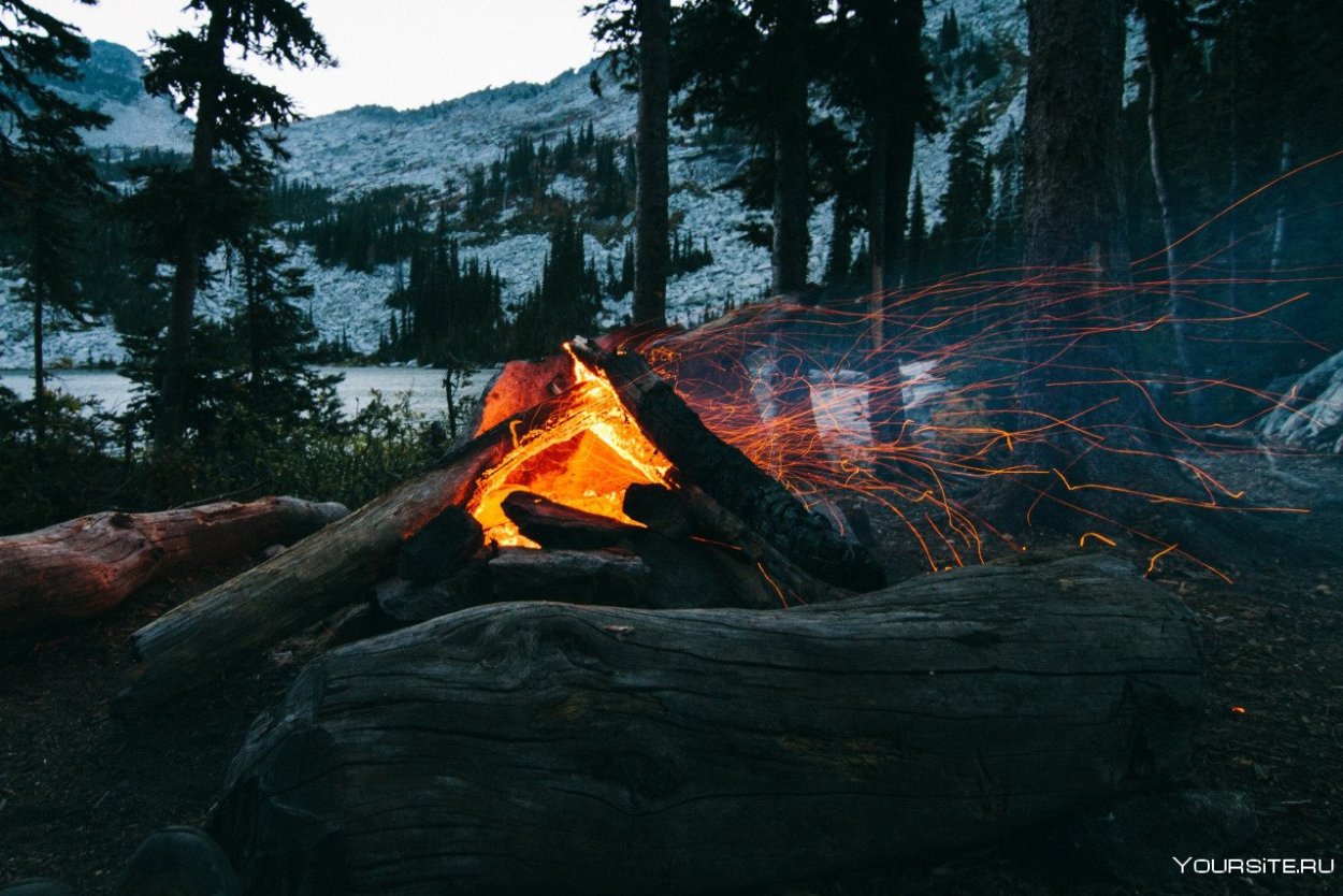 Костер на природе