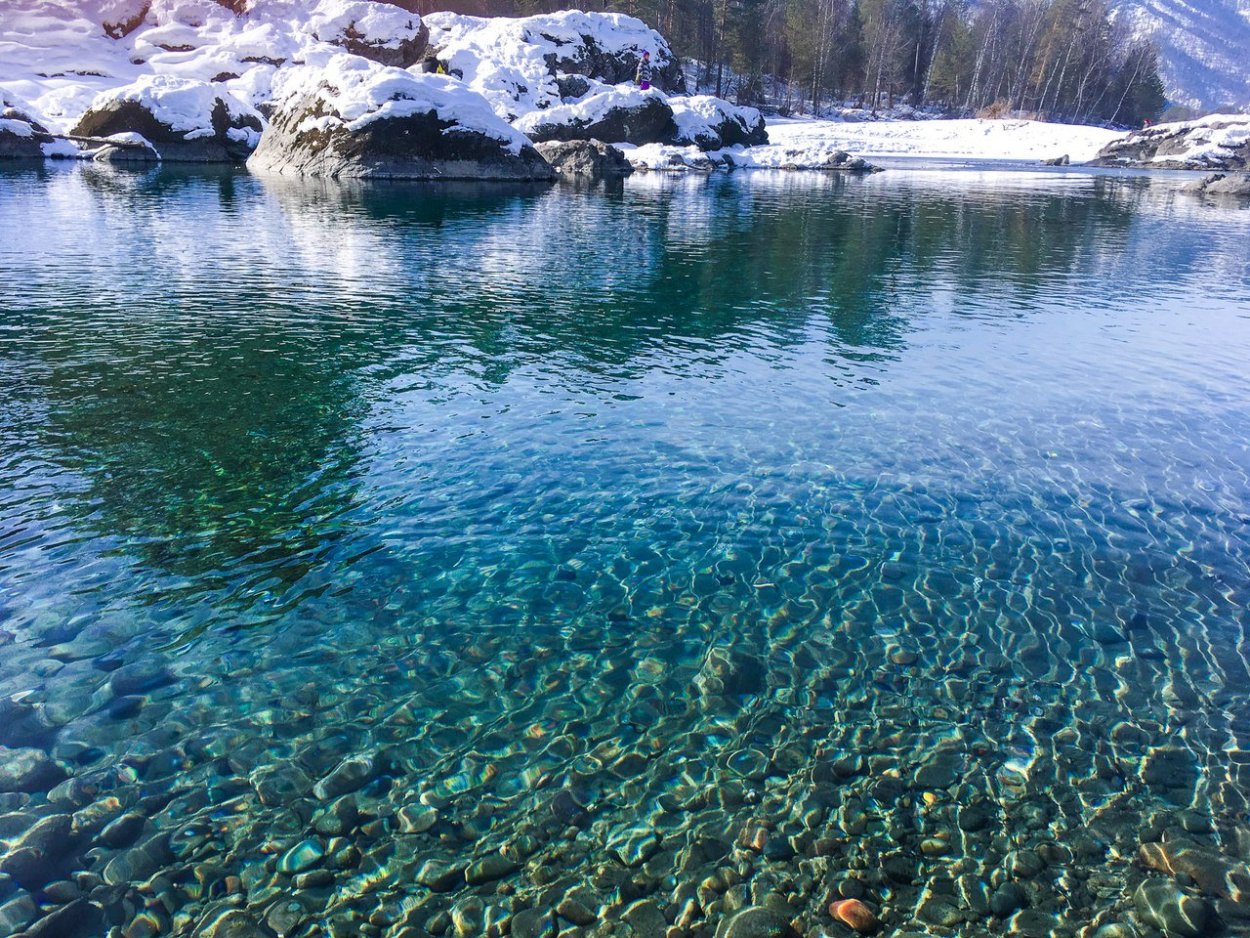 Глаза Катуни голубые озера в ноябре
