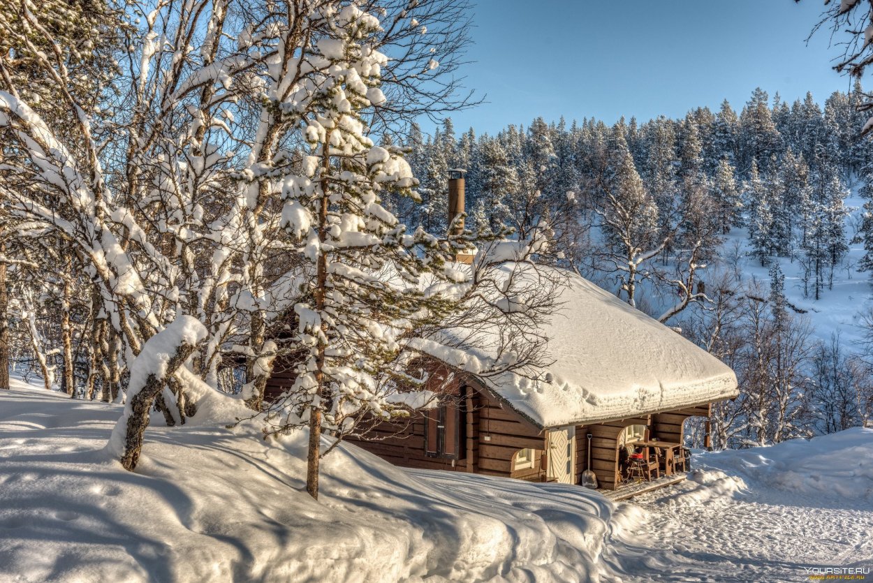 Избушка зимой