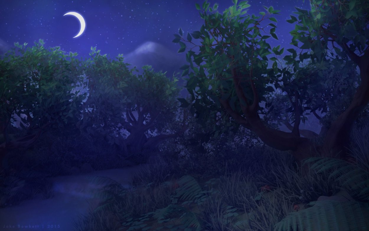 Ночной лес для детей