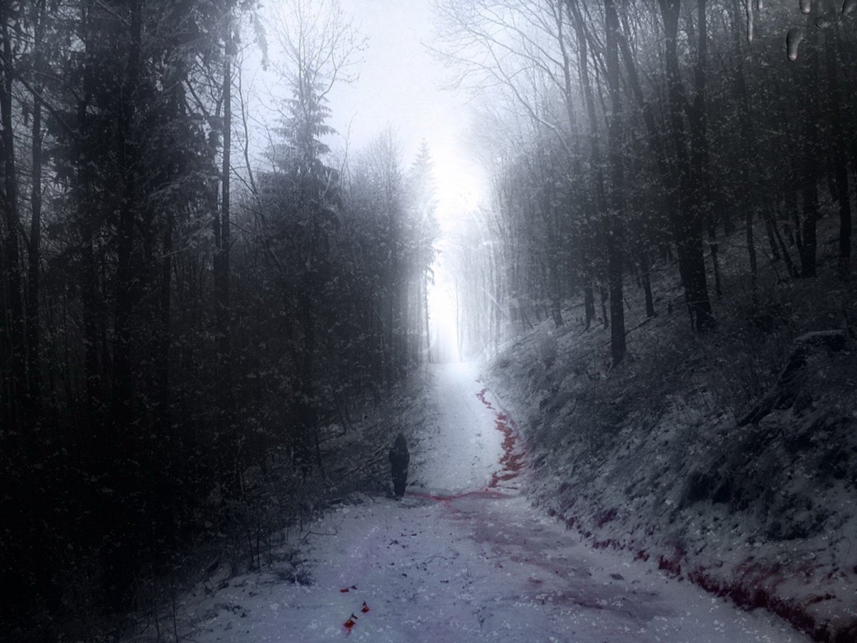 Страшный зимний лес