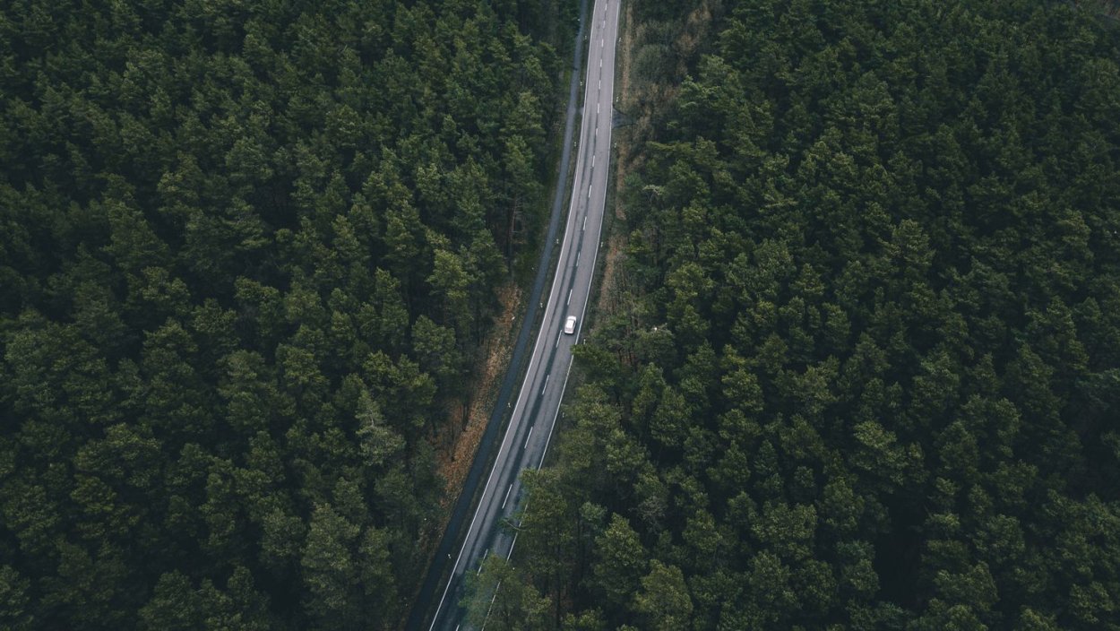 Дорога вид сверху