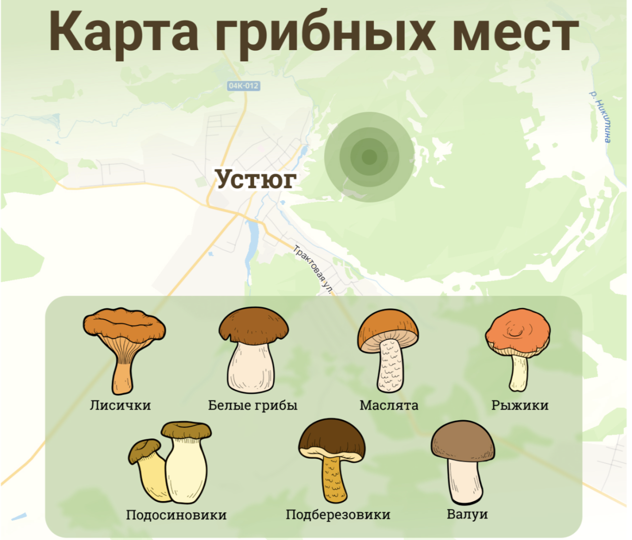 Грибные места Мордовии