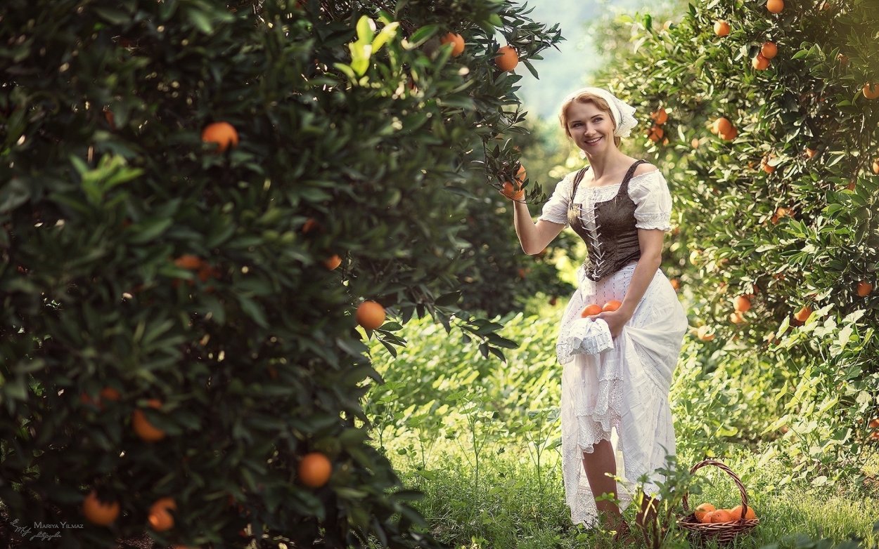 Фотосессия с апельсинами