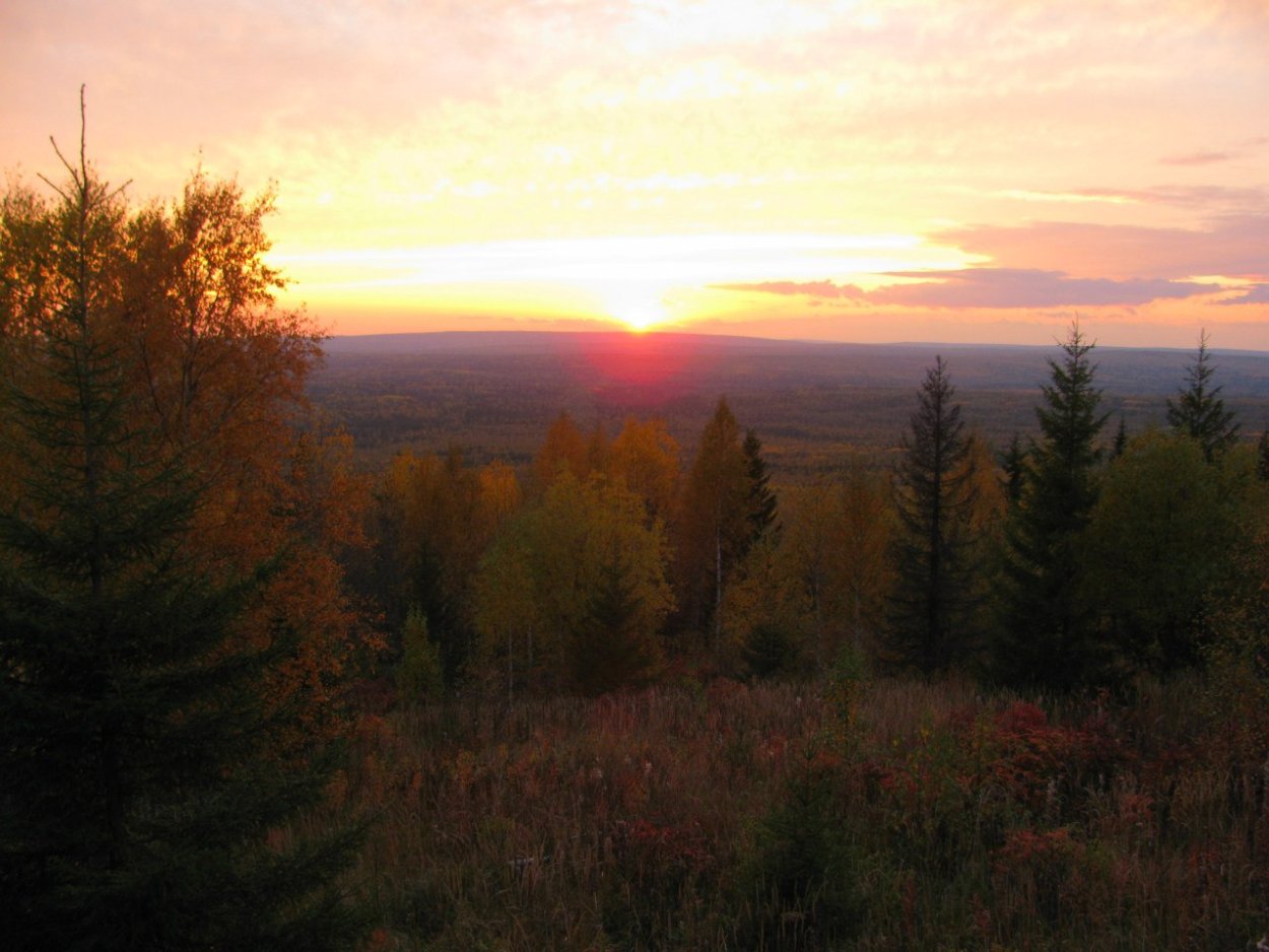 Висимский заповедник закат