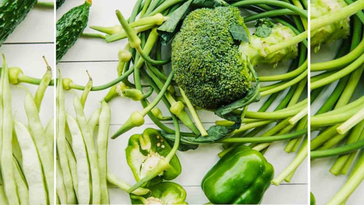 Зеленый овощ длинный