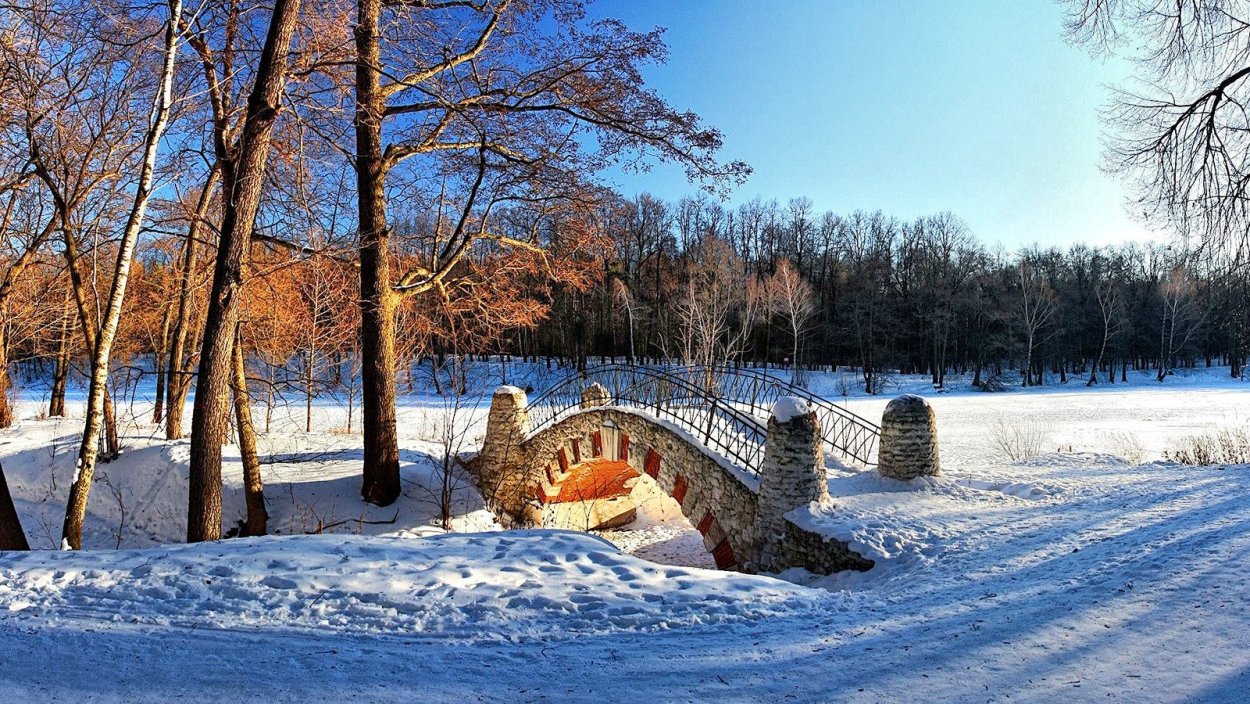 Зимний парк в Белоруссии