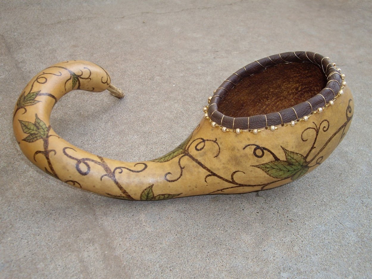 Из бутылочной тыквы черпак