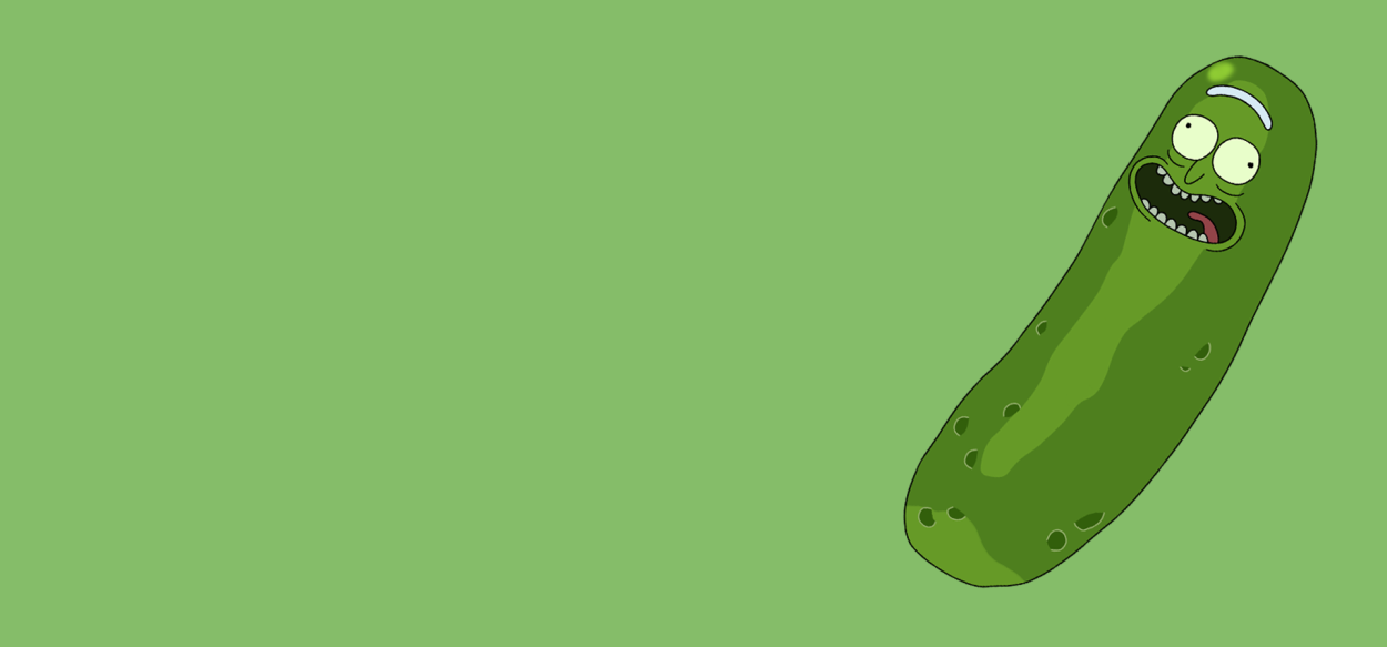 Рик и Морти огурчик Рик обои
