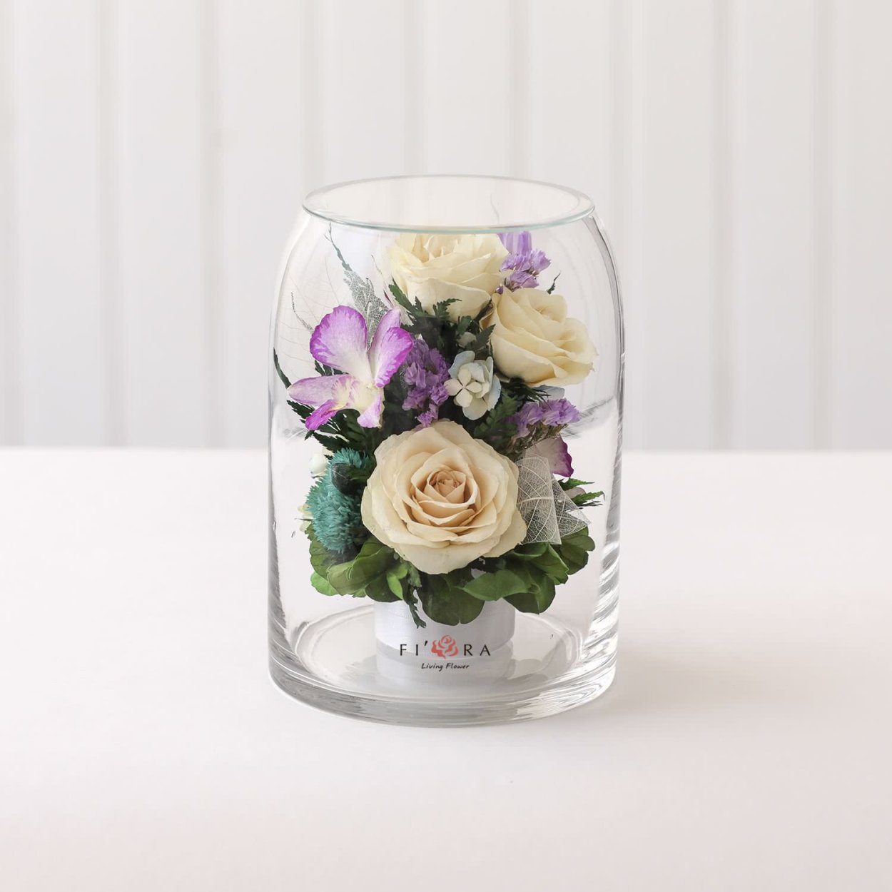 Ваза цилиндр с цветами