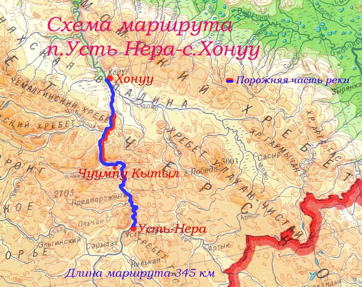 Индигирка на карте России