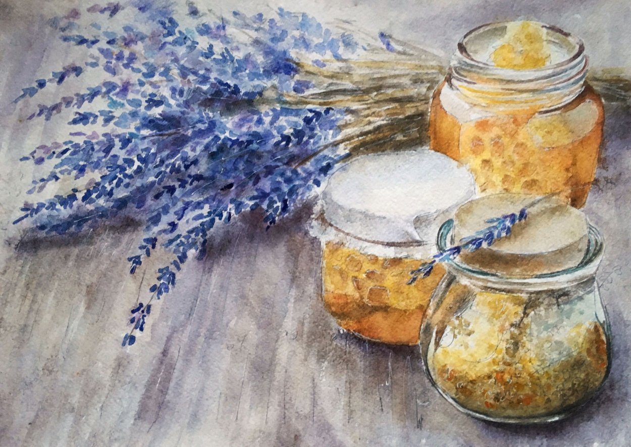 Мед акварель