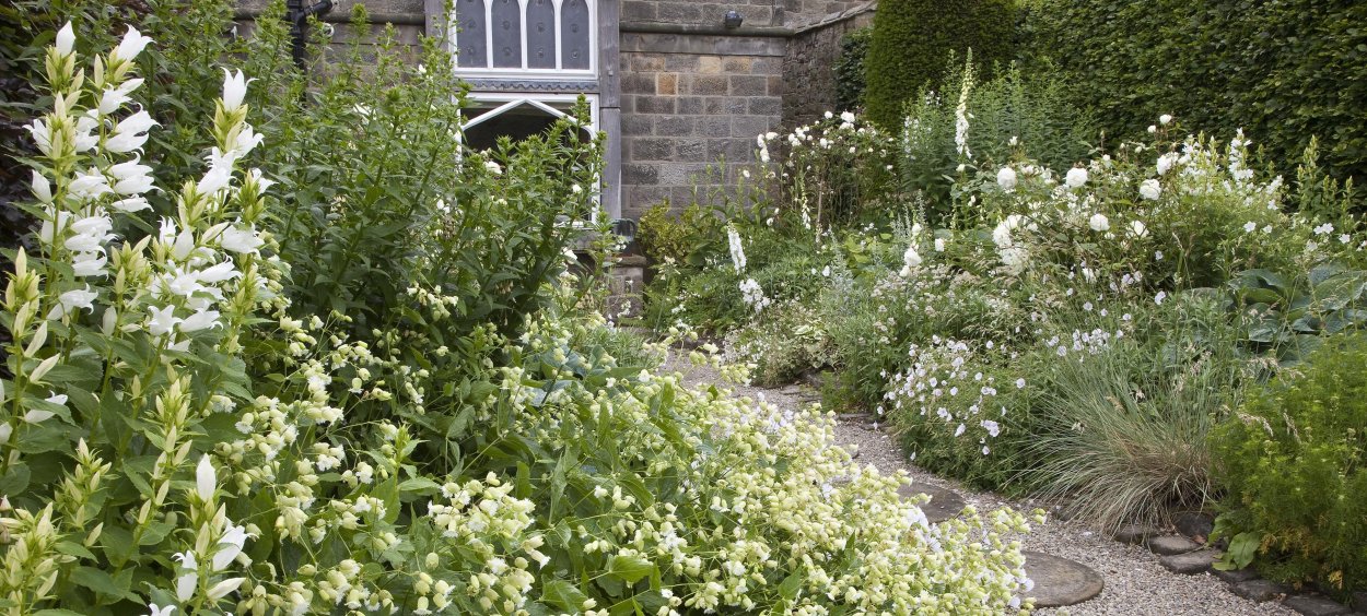 Белый миксбордер монохромный