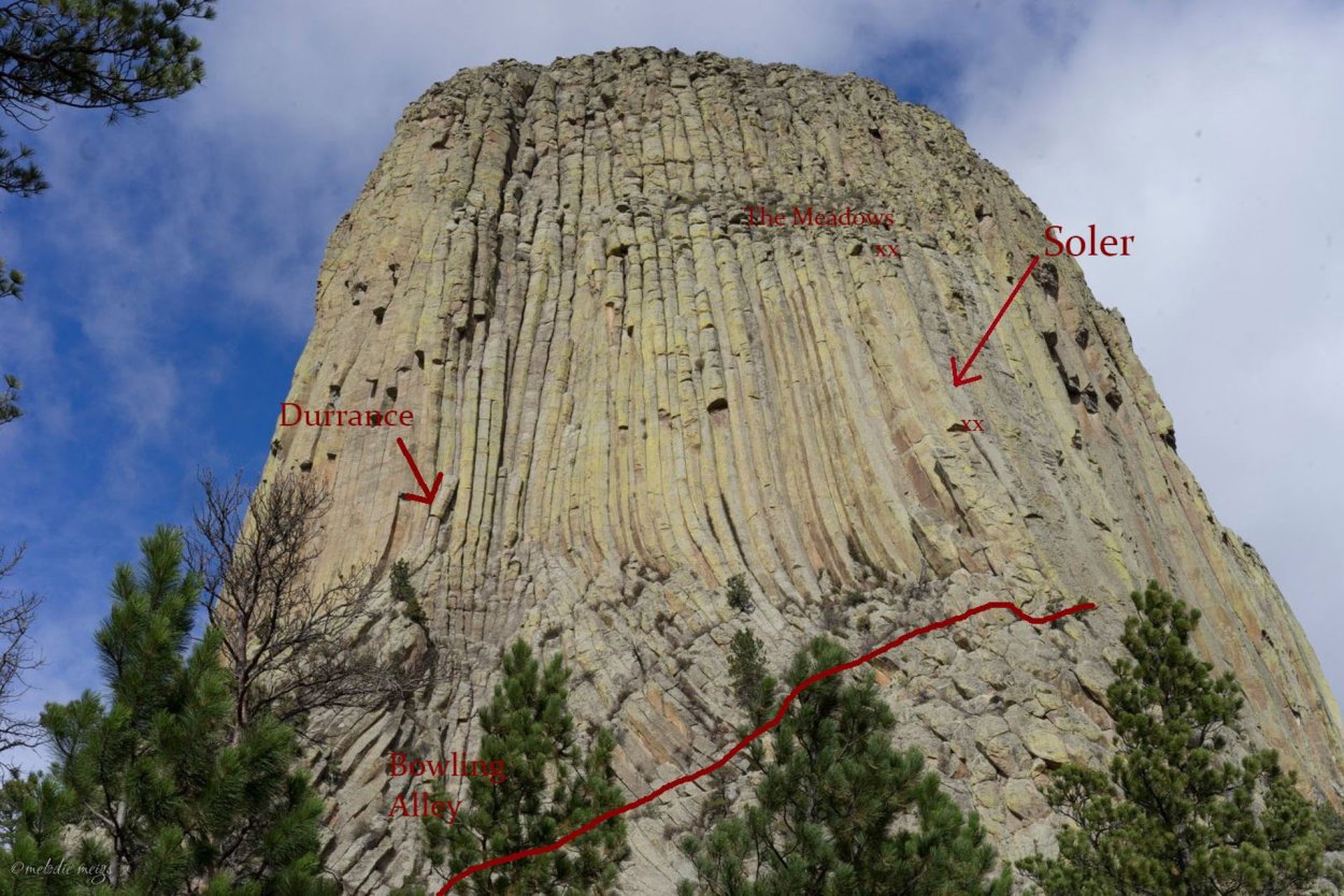 Башня дьявола Вайоминг сверху