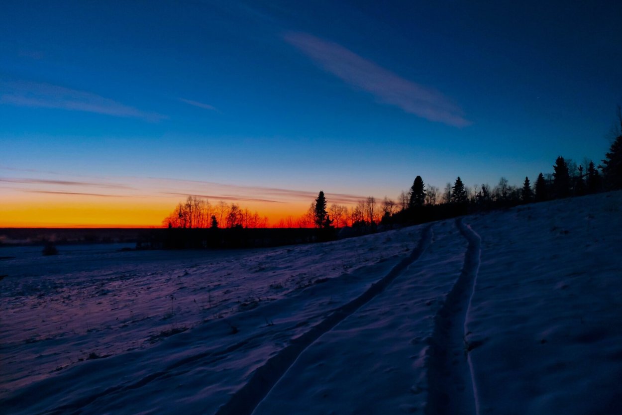 Закат на севере