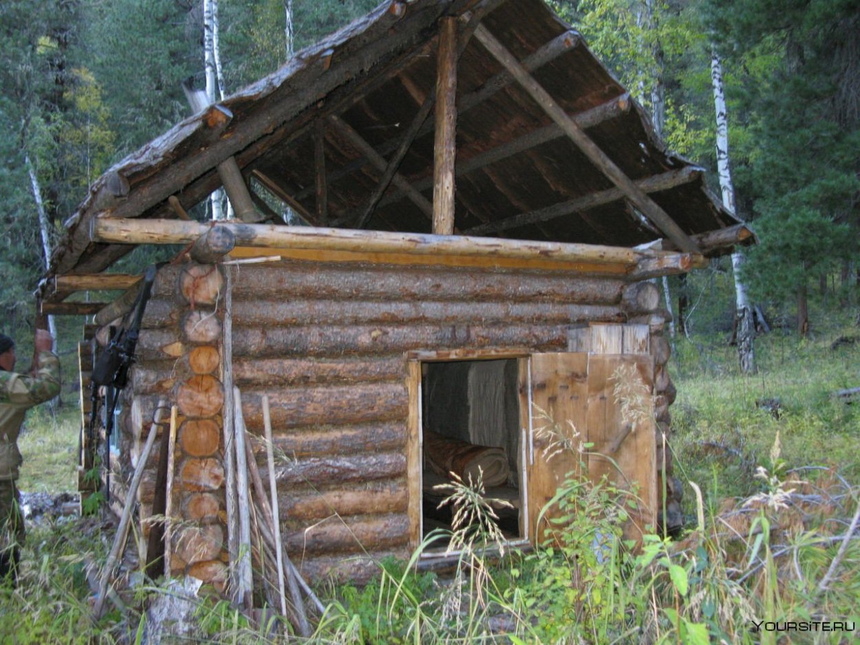 Охотничьи зимовья и избушки в тайге