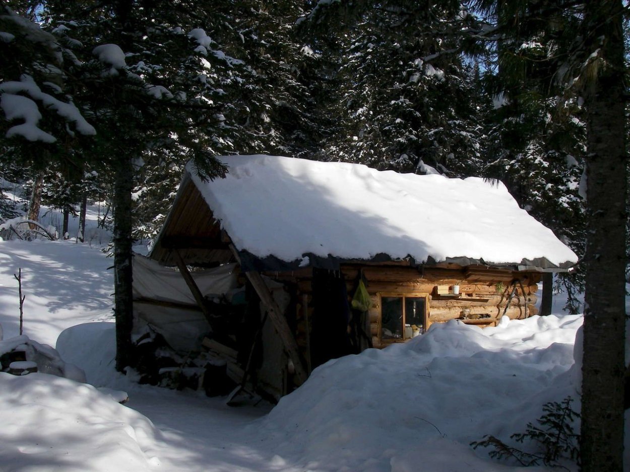 Охотничьи зимовья и избушки в тайге