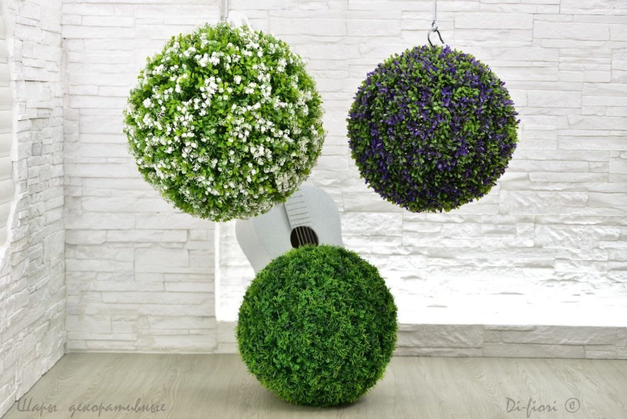 Цветочные шары в интерьере