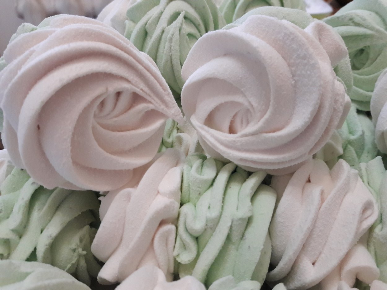 Хризантемы из зефира