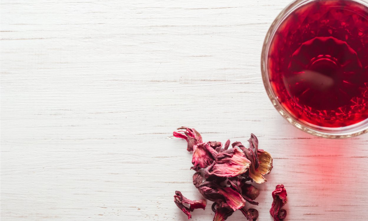 Каркаде чай вид сверху