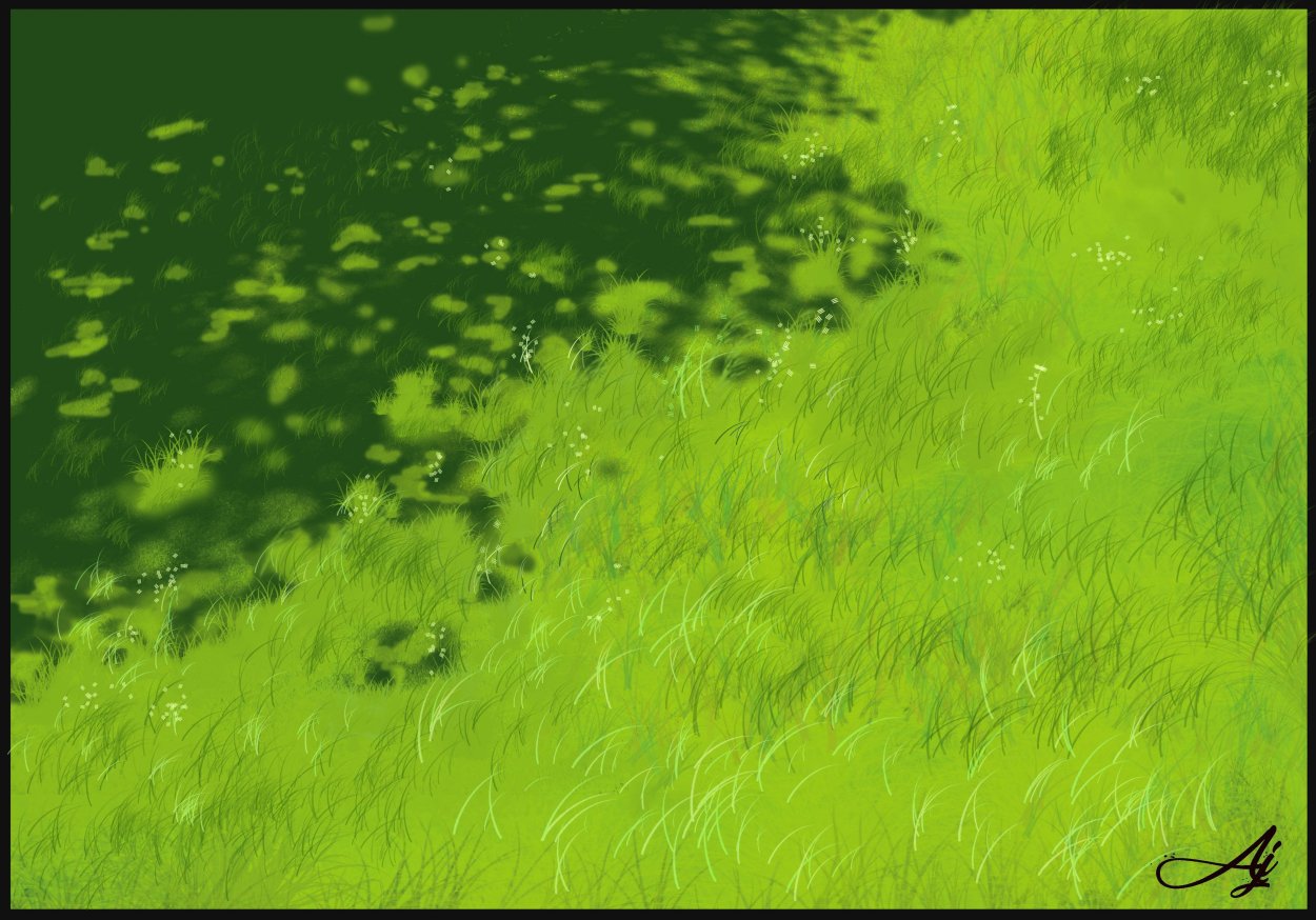 Трава вид сверху арт