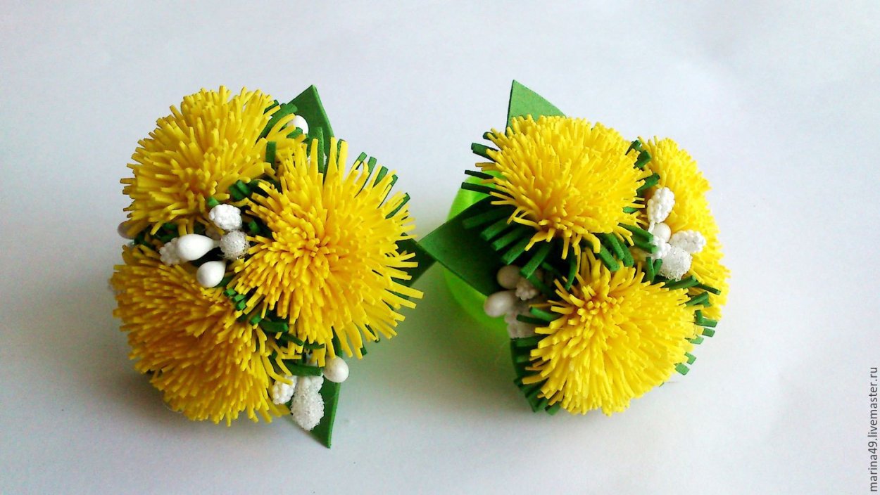 Одуванчик из фоамирана мастер