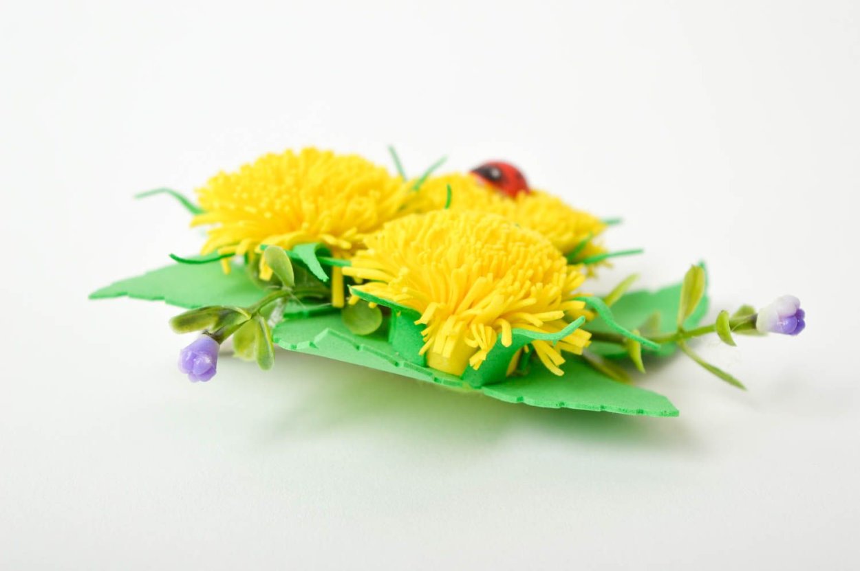 Заколка одуванчик