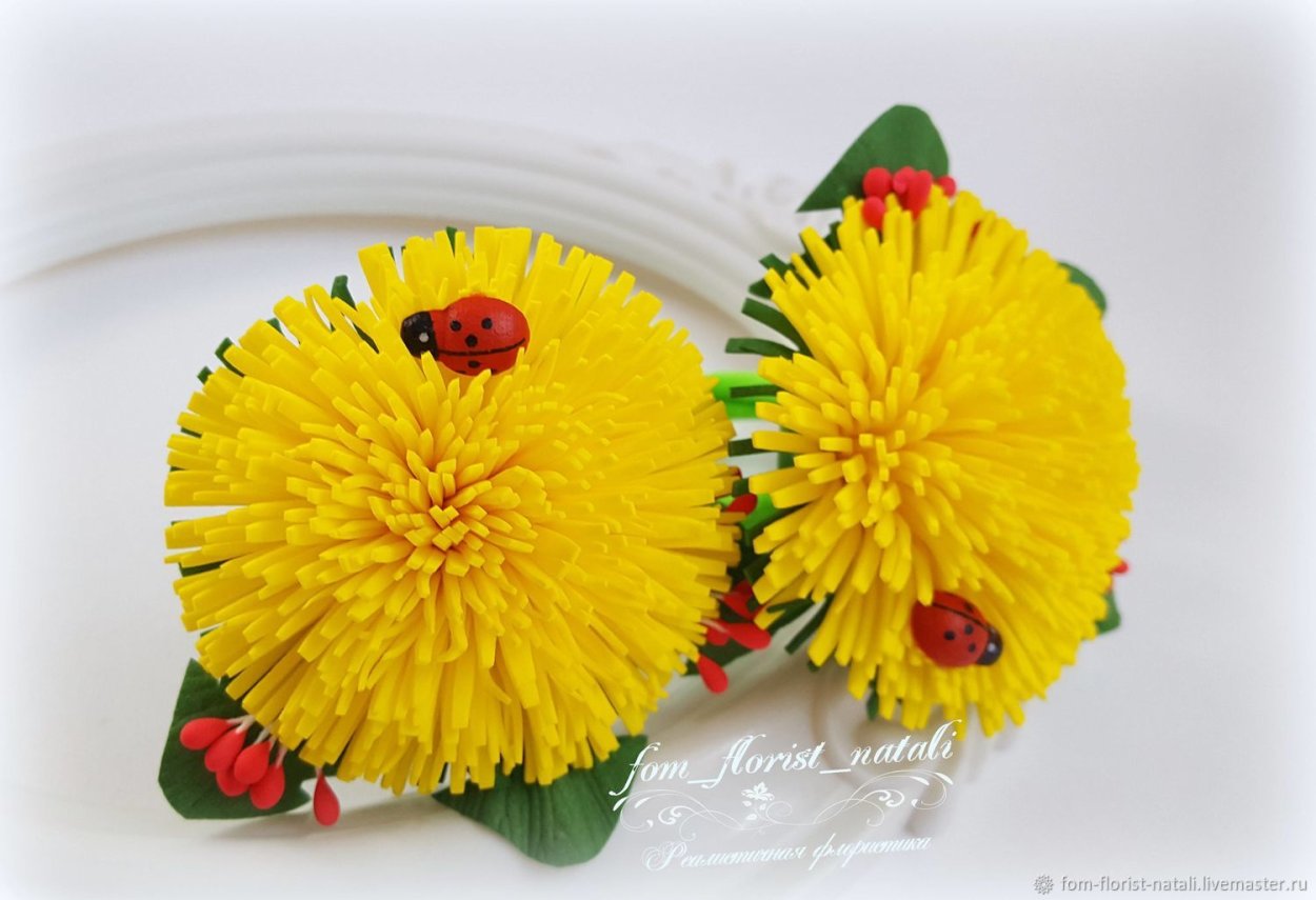 Букет одуванчиков из фоамирана