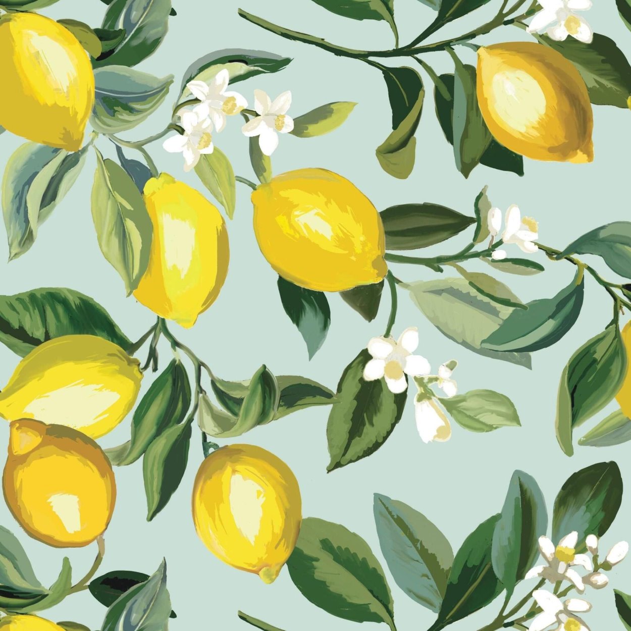 Принт лимоны