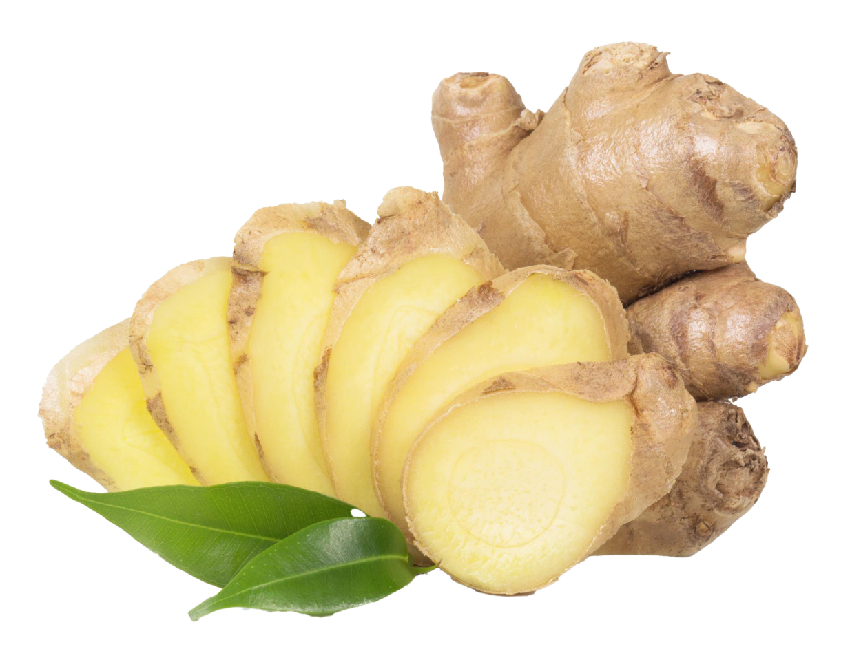 Имбирь на белом фоне