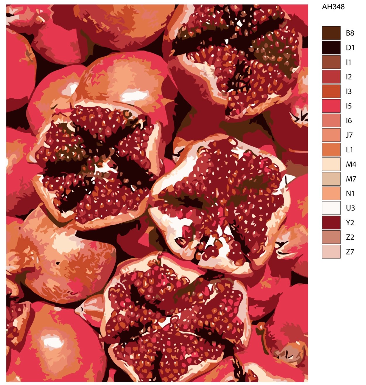 Картина по номерам гранаты