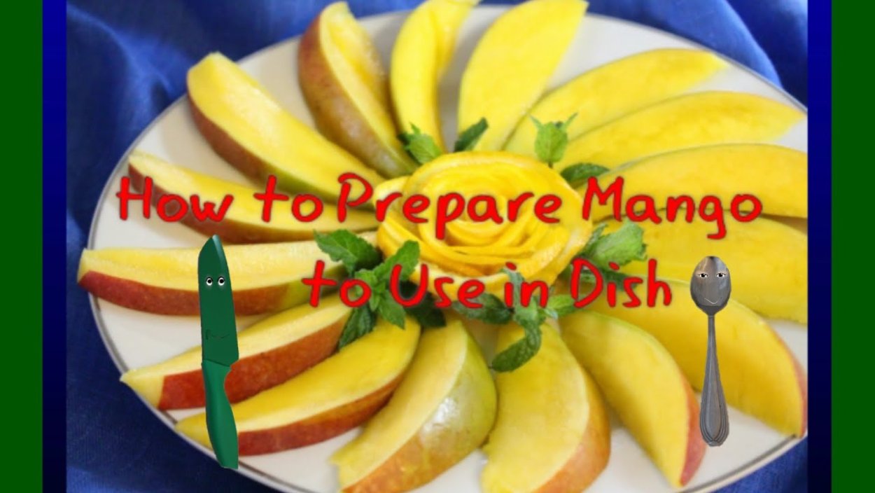 Нарезка манго на праздничный стол