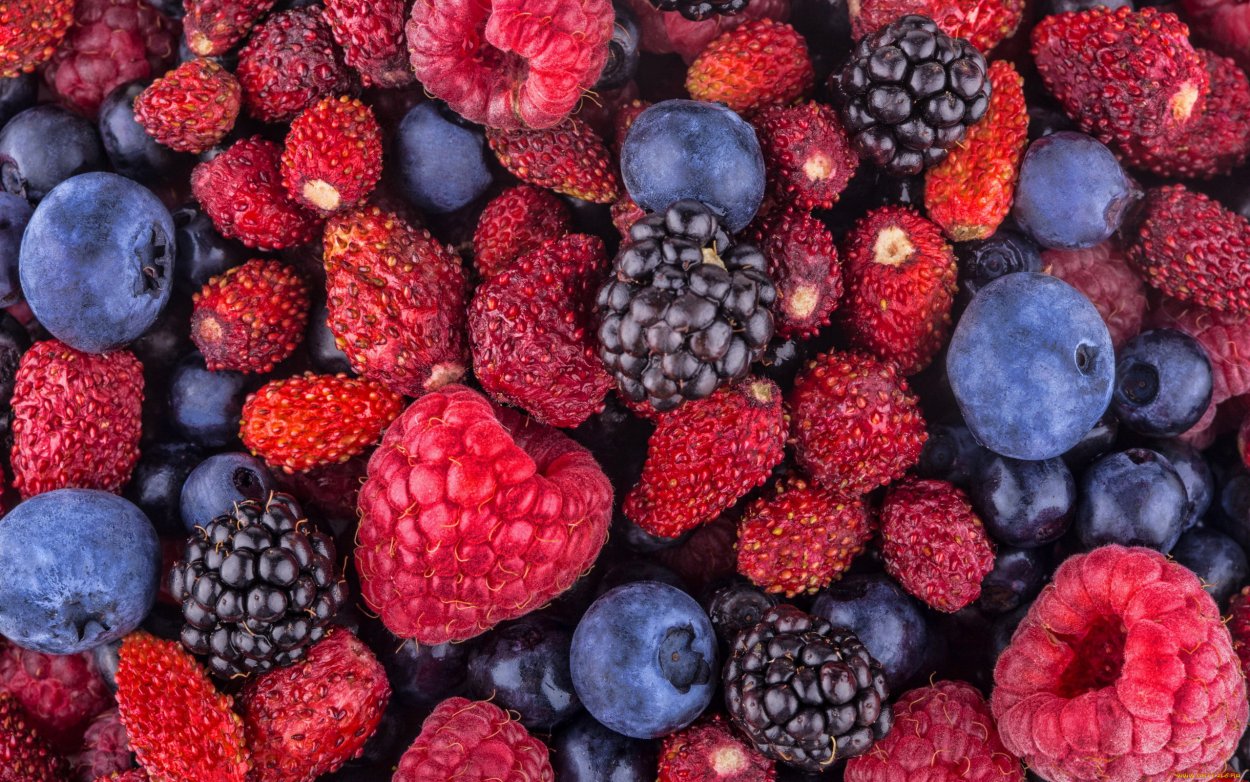 Малина черника ежевика