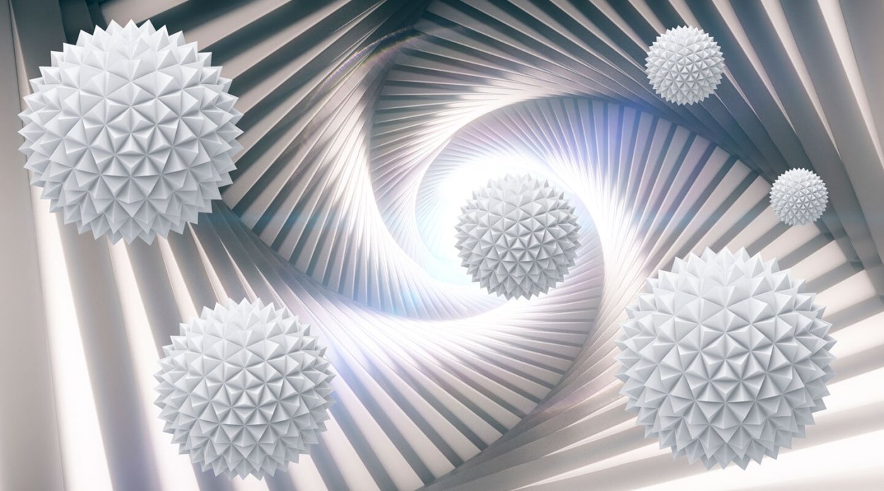 Обои 3 d Леруа Мерлен колючие шары